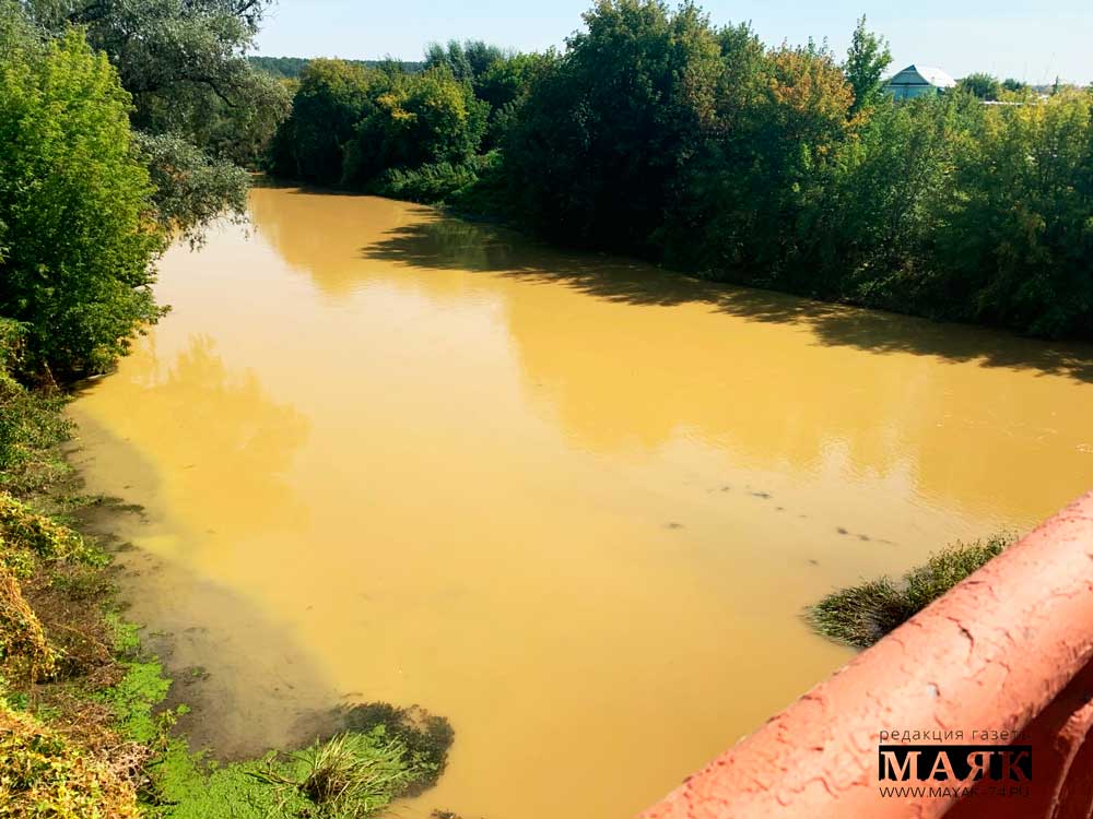 Цвет реки Миасс в Красноармейском районе изменялся из-за выбросов