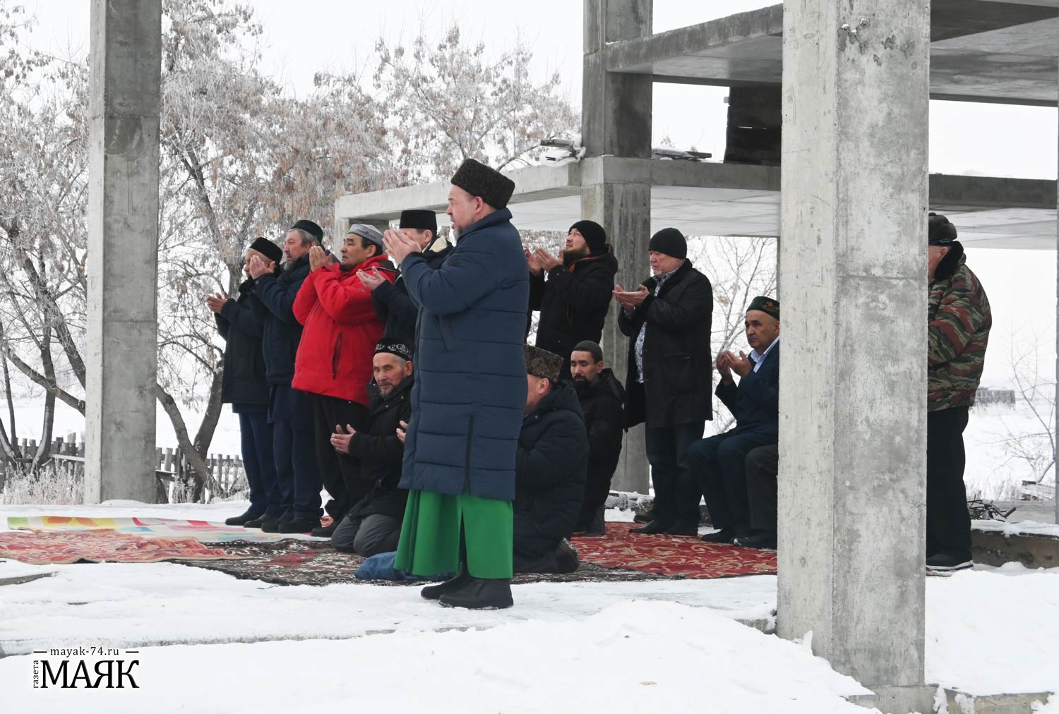 Первый аят прочли под сводами будущей мечети в селе Красноармейского района